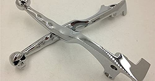 Httmt Mt241-010- Chrome Brake Clutch Skull Hand Levers Compatible With Kawasaki Vulcan 1500 1600 2003-2008 #TOP16