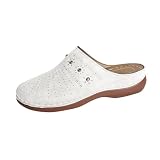 warehouse deals clearance wdge clogs for women mules slip-on closed toe clog comfortable womens mule hollow out summer walking sandals plus breathable orthopedic shoes with arch support size 3-7