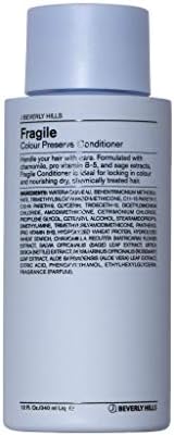 J Beverly Hills Blue Fragile Colour Preserve Conditioner with Chamomile for Split Ends, 12 Oz