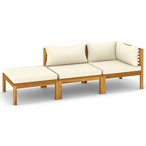 Festnight Gartensofa 3-Sitzer Balkonmöbel Keiner Balkon Lounge Sofa Outdoor Balkonlounge Bank Sitzbank Garten… – Bild 4