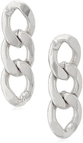 Amazon Brand HIKARO 14K Gold Plating Ins Style Chain Metal Earrings with S925 Silver Needle for Girl/Boys Gifts Valentines Birthday Anniversary Mothers Day