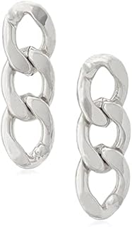 Amazon Brand HIKARO 14K Gold Plating Ins Style Chain Metal Earrings with S925 Silver Needle for Girl/Boys Gifts Valentines Birthday Anniversary Mothers Day