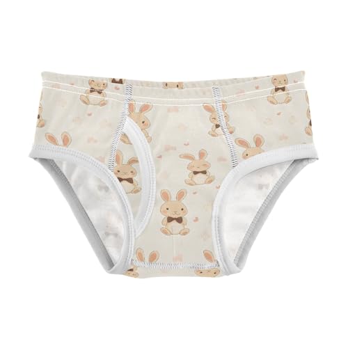 Cute Bow Rabbit Pattern Boys' Underwear 100% Cotton Boys' Briefs Soft Toddler Underwear