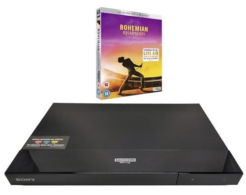 MultiRegionMagic Blu-ray Player Compatible with Sony UBP-X700/K Multi-Region, Blu-ray A, B & C and DVD 0-8, 4K Ultra HD - 2D/3D - Dolby Vision - With Bohemian Rhapsody 4K UHD Disc.