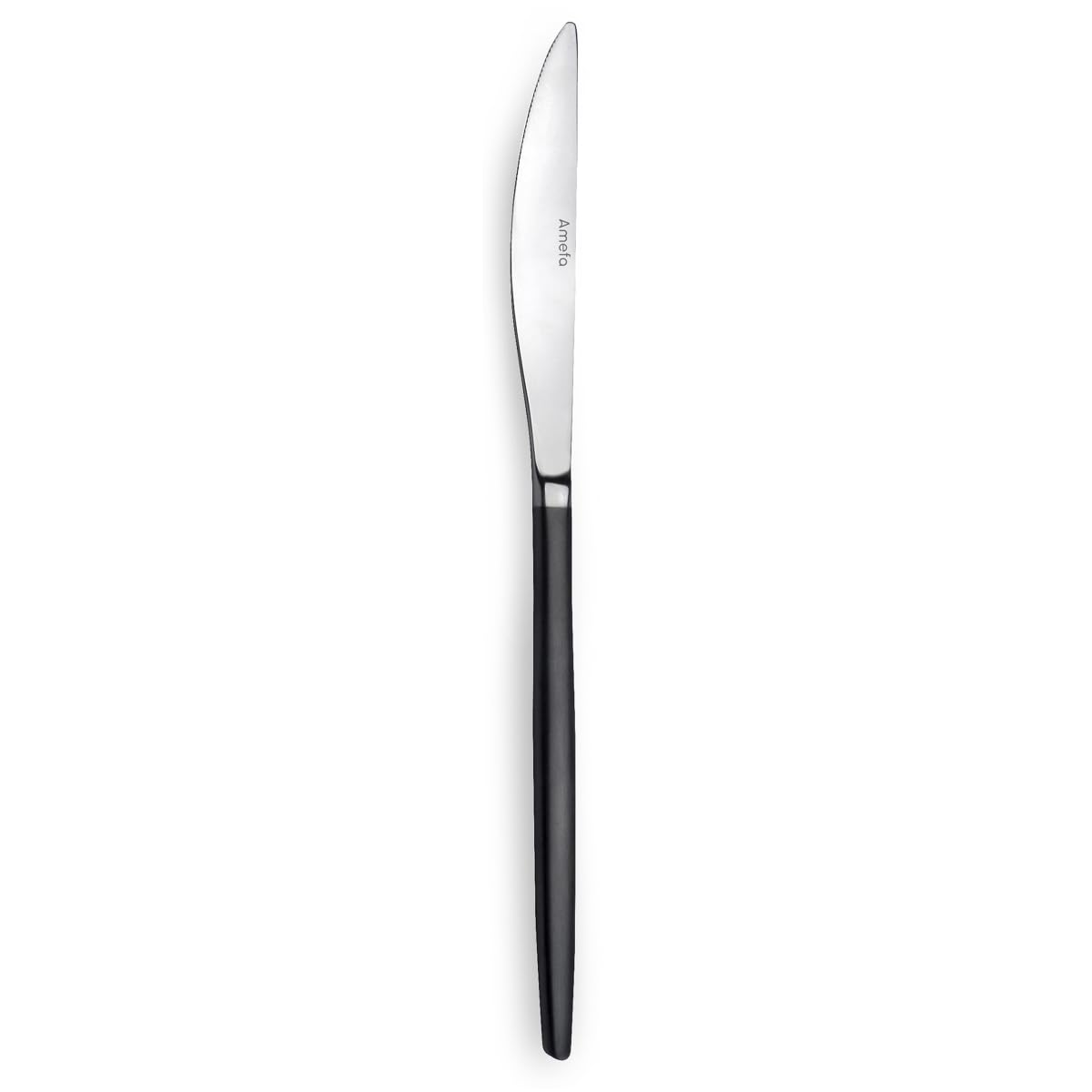 Amefa Set de 12 Cuchillos Mesa Acero Y Pvd Soprano Noir de Acero Inox | Negro, Acero Inox, 18/0-4mm