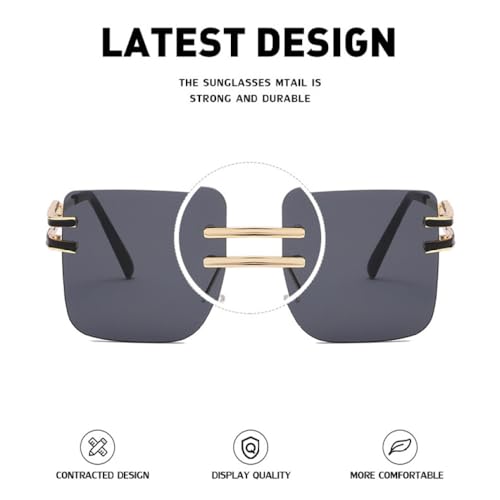 Oversized Sunglasses Women Luxury Shades Metal Frame UV400 Square Glasses Womens3