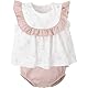 BABIDU Uni Baby Conjunto para Bebé Niña Con Camiseta Sin Mangas Estampada Y Volante Set, Rosa, 18 Monate
