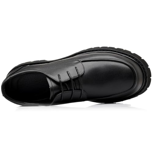 Zapatos Oxford para hombre en piel de vestir con elegante acabado y plataforma 4