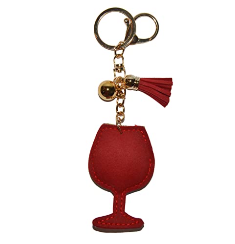 Popfizzy Wineglass Keychain For Women, Bling Wine Purse Charm, Wine Glass Backpack Keyring, Fun Gift For Wine Drinkers #TOP6