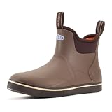 SUREWAY Men's Deck Boots, Waterproof Fishing Boots, Professional Non-Slip Rain & Ankle Boating Boot, Lightweight Slip On Neoprene Rubber Boots
