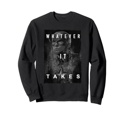 Sweat Avengers Endgame Captain America - Pull Marvel Noir Confortable