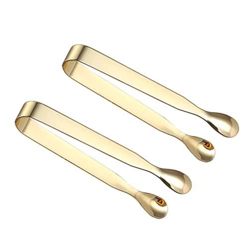 GLEAVI 2 Piezas Pinzas Para Terrones De Azúcar Pinzas Delicadas De Acero Inoxidable Para Cubitos De Hielo Comida De Cocina