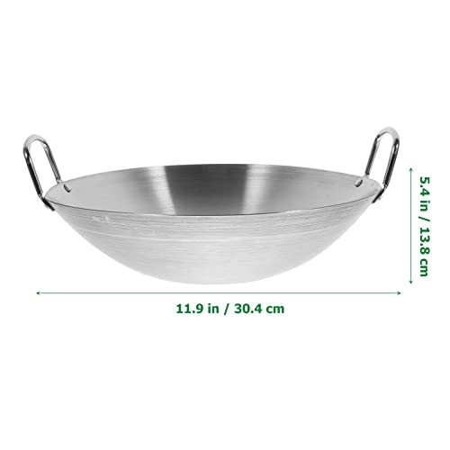 Wok de acero inoxidable con doble asa 28x28 cm miniatura 3