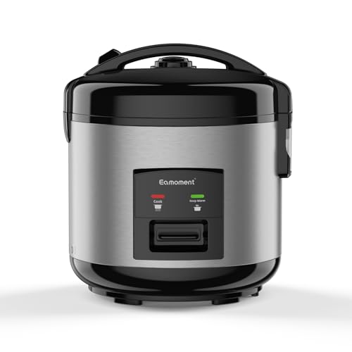 Eamoment Reiskocher, 1L Elektrischer Dampfgarer mit Antihaftbeschichtung, für 1-5 Personen,...