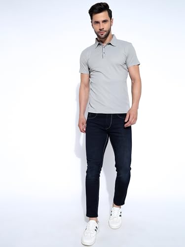 Image of Honky Tonky Men's Regular Fit Polo Neck Half Sleeve Printed Casual T-Shirt | Polo T-Shirt for Men