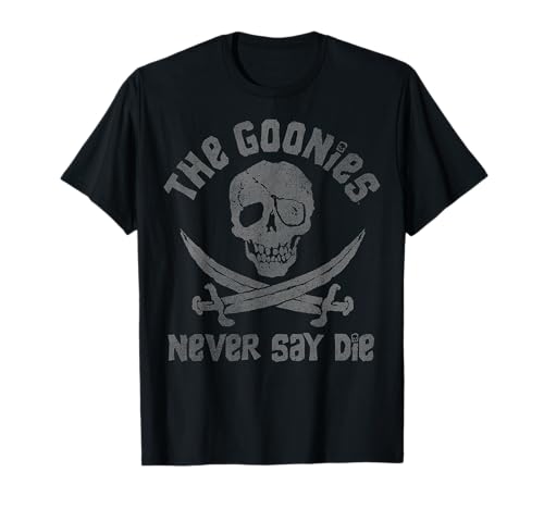 The Goonies Never Say Die Skull & Swords Distressed Logo T-Shirt
