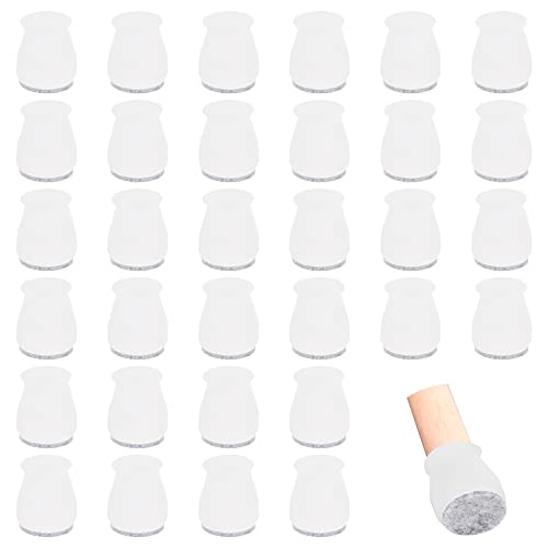 MaYuLa 32pcs Silla de Silicona Protectores de Piso Tapas Sillas Patas Redondas Almohadilla de Silicona para Muebles Pies Escritorio Armarios Sofás Cover