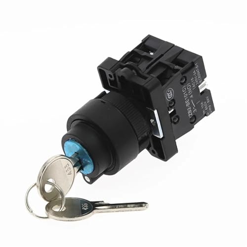 Interrupteur à clé XB2-EG33 rotatif 3 positions NO + NO 10A pour commande de circuit électrique