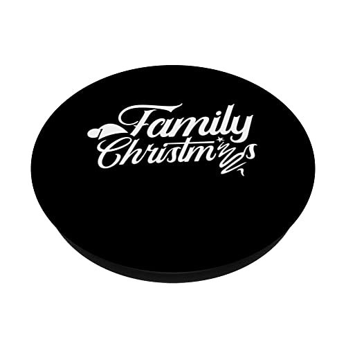 Family Christmas Vacation Holidays Santa Winter PopSockets Swappable PopGrip, Black - Image 2