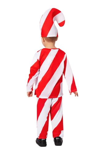 Disfraz completo bastón de caramelo para niños miniatura 2