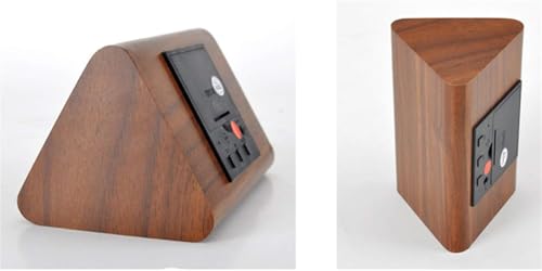 Reloj de escritorio en madera ecológica con pantalla LED y sensor acústico 3