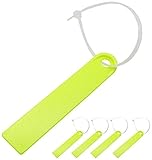 Scuba Choice Waterproof Name Tag for Diving, Surfing & Watersports, Durable Plastic ID Tags with Cable Ties - Labeling Gear Equipment (5-Pcs, Yellow)