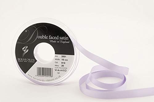 Berisfords Double FACE Poly Satin Ribbon, BlackBerry, 15 mm