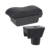 Accoudoir Central Boîte Rangement Pour Dacia Pour Duster Oroc Pour Nissan Terrano 3 2011 2018 Accessoires Intérieurs Boîte De Rangement Accoudoir Boîtes D'accoudoir Voiture(C black line No USB)