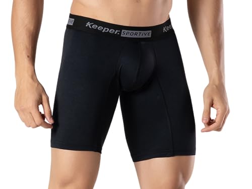 Kit 3 Cueca Boxer Long Leg Bermuda Microfibra Anti Assadura (G, Preto)