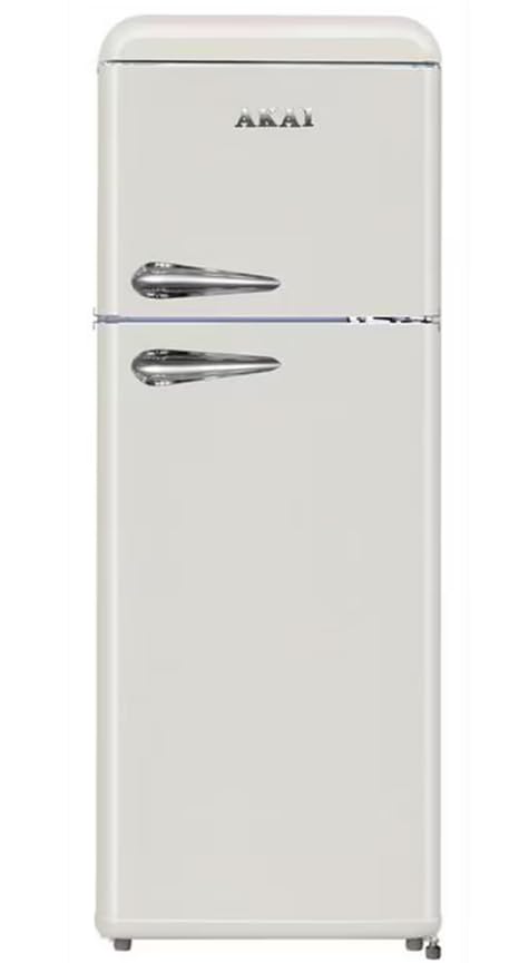 Akai Frigorifero Doppia Porta Vintage Anni 50 CLASS241KCR 147x55 cm cl. E Crema