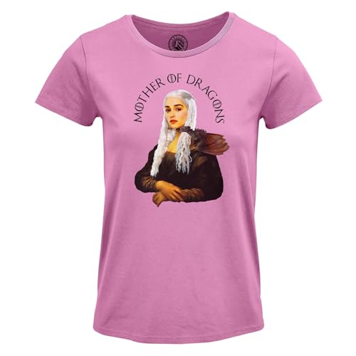T-shirt femme col rond Daernys, le haut parodie Mona Lisa idéal pour le quotidien