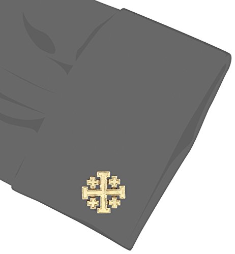 Symbols of Faith "Inspirations" 14k Gold-Dipped Jerusalem Cross Round Cuff Links2