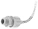 Woodhead 5548M Cable Strain Relief Grip, Locknut, Max-Loc Cord Seal, Straight Male, Stainless Steel Mesh, 1" NPT Thread Size, Gray Grommet Color, .500-.625" Cable Diameter