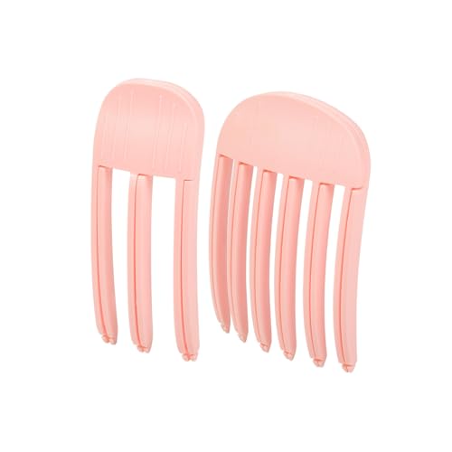 FlaSloth Hair Volume Clip - 2PCS Root Clips for Curly Hair Volume, Magic Volumizing Hair Clips for Creating Fluffy Bangs & Lifting Roots, Wind Shaping Styling Comb Set(Rose Purple)