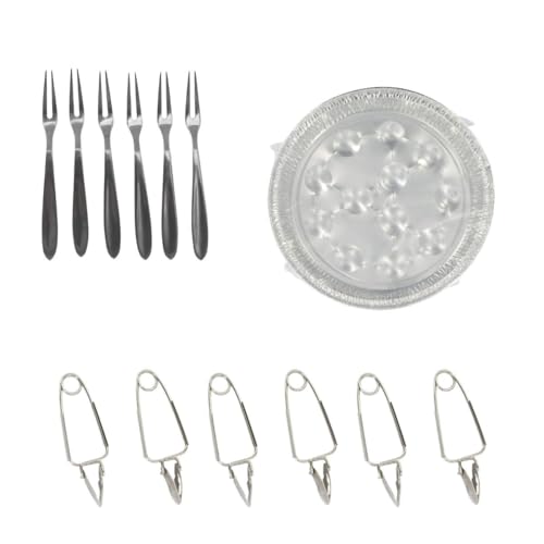 Fackelmann 9984850 Ensemble spécial escargots, fourchettes à escargots, Pinces à escargots, Plats à escargots jetables, Aluminium, Acier Inoxydable, De...