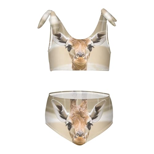 Cute Giraffe Baby in Tub Girls Bikini Sets 2 Piece Swimsuits Bathing Suit Swimwear