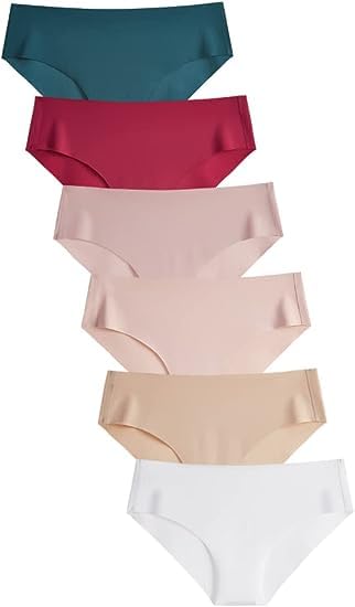 Image of LOURYN KOULYN No-Show Women's Panties: Seamless Underwear for Women, No Panty Lines, Soft, Stretchy Resists Shrinkage & Pilling Pack of 6 (Multi Colored)