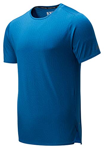 New Balance Q Speed Jacquard Manga corta para hombre - Azul - XX-Large