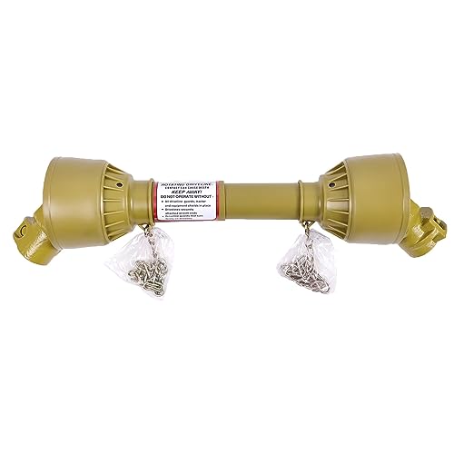 YIHETOP Pto Shaft Pto Drive Shaft 1-3/8 6 Spline Ends Round End T1 20-24 Yellow for Tractor