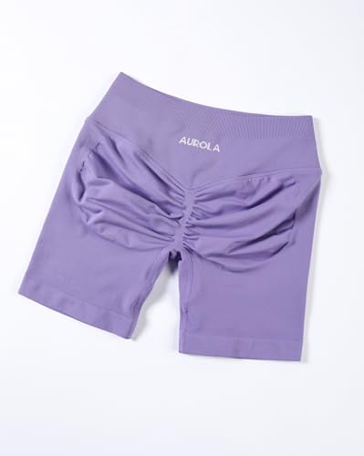 Image of AUROLA Influence Workout Shorts for Women,2.5 3.5 4.5 5.5 6.5 No Roll Up Squat Proof Scrunch Seamless Compression Gym Short