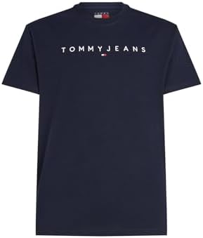 Tommy Jeans TJM REG LINEAR LOGO TEE EXT Erkek T-shirt Dark Blue XXL - Görsel 1