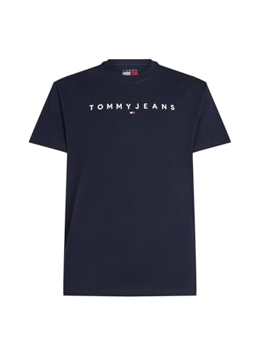 Tommy Jeans TJM REG LINEAR LOGO TEE EXT Erkek T-shirt Dark Blue XXL