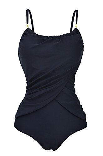 Aidonger Damen Badeanzug Plus Size Monokini One Piece für mollige Frau, L-5XL