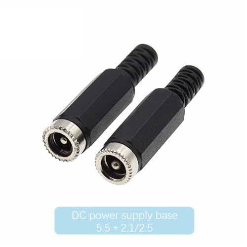 Conector CC hembra 5.5x2.5mm evita cortes de energía en paneles y chasis de proyectos 12V 24V 2