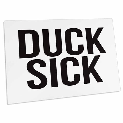Tapete para escritorio 3dRose Duck Sick BW, tamaño L miniatura 1
