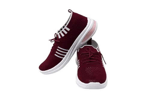 Image of Women's Lace-Up Walking Shoes | Lightweight Breathable Mesh Sneakers | Cushioned Sole Casual Shoes Travel
