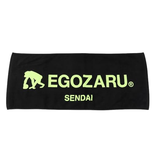 エゴザル（EGOZARU） スポーツフェイスタオル EZAL25UTW001SX （ブラック×グリーン/Ｆ/Men's、Lady's、Jr）
