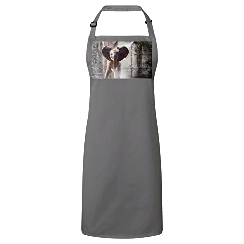 Tablier cuisine gris éléphanteau mignon pour cuisiner proprement
