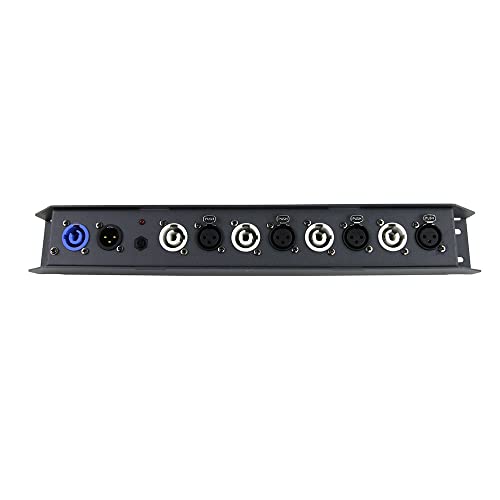 VSHOW DSP24 DMX Power Splitter 4x4 3-pin XLR - 1 in/4 Out Power a...
