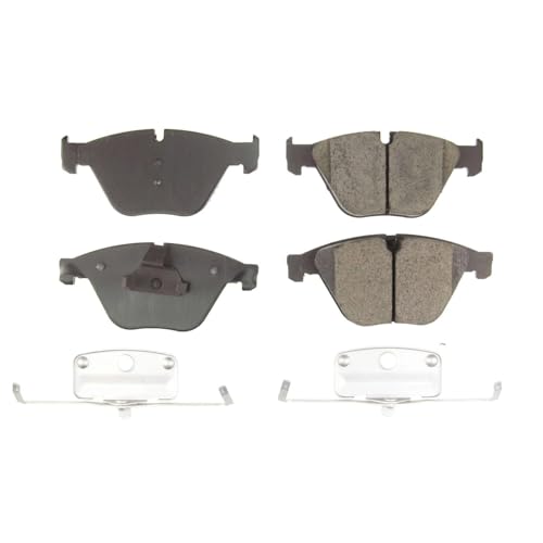 Image of PowerStop Front Brake Pads for BMW 535i xDrive 2011 - Z17 Ceramic Brake Pads with Installation Hardware, 17-1505